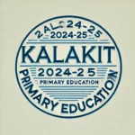 DALL·E 2025-03-08 00.48.03 - A digital design featuring the text 'Kalakit 2024-25 (Primary Education)' in Times New Roman font. The text is in light blue on a plain white backgrou