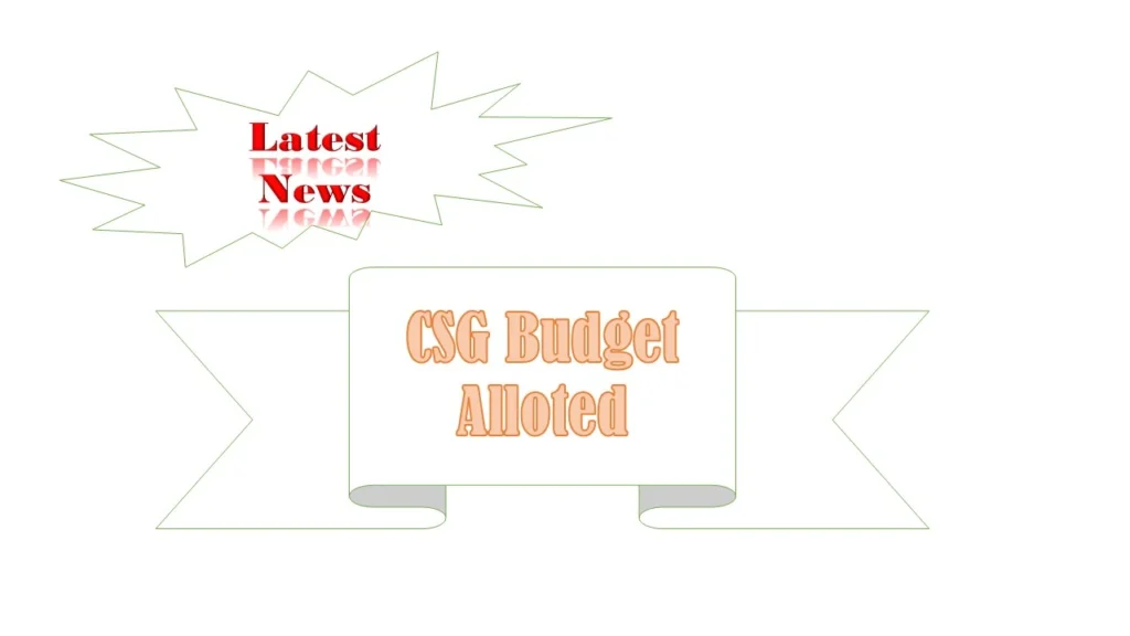 CSG Budget - सीएसजी(प्रारंभिक शिक्षा) हेतु बजट राशि संचालन पोर्टल पर जारी